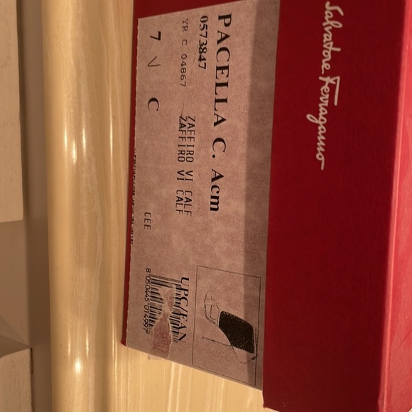 Ferragamo sapphire blue back zipper heels - Picture 6 of 6